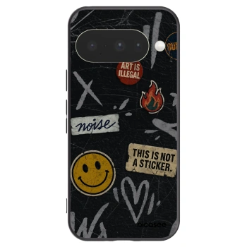 Picasee Google Pixel 10 Hülle - Schwarzes Silikon - STICKERS x TAGS