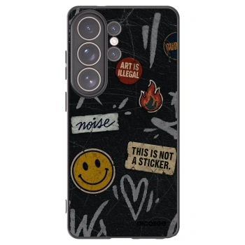 Picasee Samsung Galaxy S26 Ultra Hülle - Schwarzes Silikon - STICKERS x TAGS