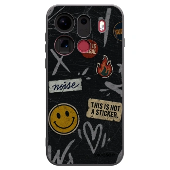 Picasee OPPO Find X9 Pro Hülle - Schwarzes Silikon - STICKERS x TAGS