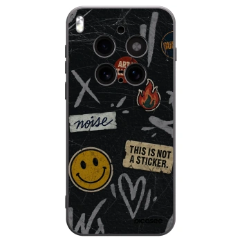 Picasee Vivo X300 Pro Hülle - Schwarzes Silikon - STICKERS x TAGS
