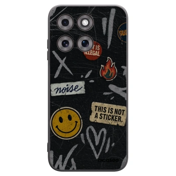 Picasee Motorola Moto G77 Hülle - Schwarzes Silikon - STICKERS x TAGS