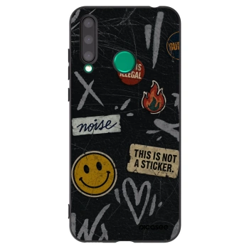 Picasee Honor 20 Lite Hülle - Schwarzes Silikon - STICKERS x TAGS