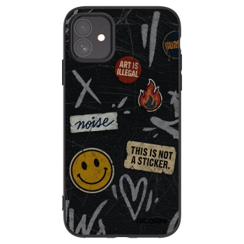 Picasee Apple iPhone 11 Hülle - Schwarzes Silikon - STICKERS x TAGS