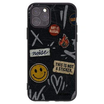 Picasee Apple iPhone 11 Pro Hülle - Schwarzes Silikon - STICKERS x TAGS