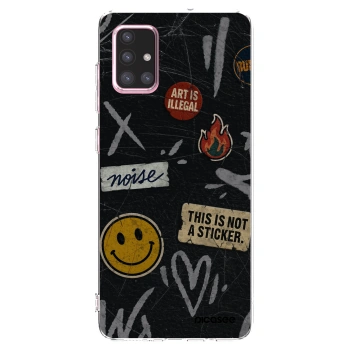Picasee Samsung Galaxy A71 A715F Hülle - Transparentes Silikon - STICKERS x TAGS