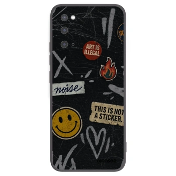 Picasee Samsung Galaxy S20 G980F Hülle - Schwarzes Silikon - STICKERS x TAGS