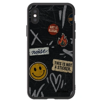 Picasee ULTIMATE CASE für Apple iPhone X/XS - STICKERS x TAGS