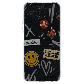 Picasee Xiaomi Redmi Note 9 Pro Hülle - Transparentes Silikon - STICKERS x TAGS