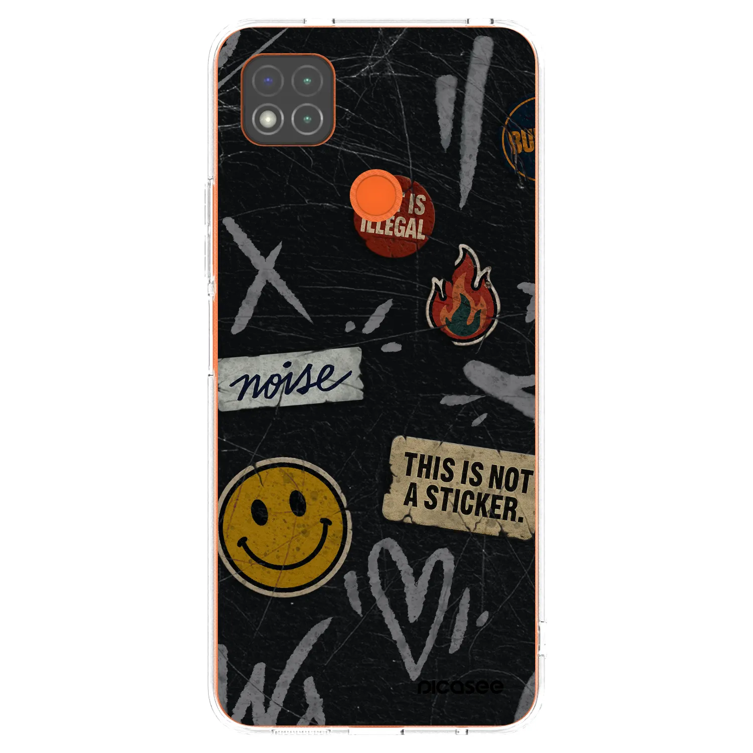 Picasee Xiaomi Redmi 9C Hülle - Transparentes Silikon - STICKERS x TAGS