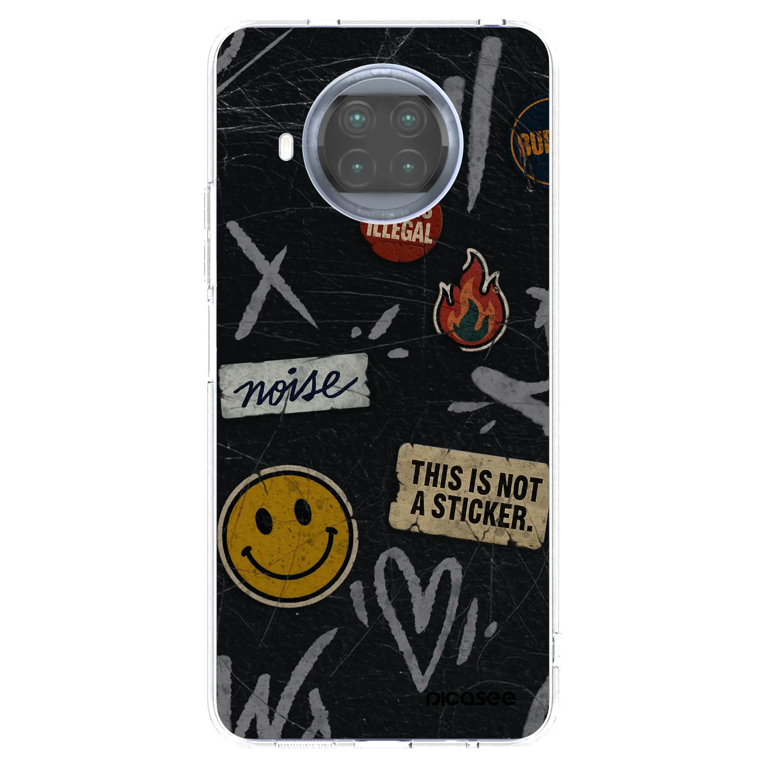 Picasee Xiaomi Mi 10T Lite Hülle - Transparentes Silikon - STICKERS x TAGS