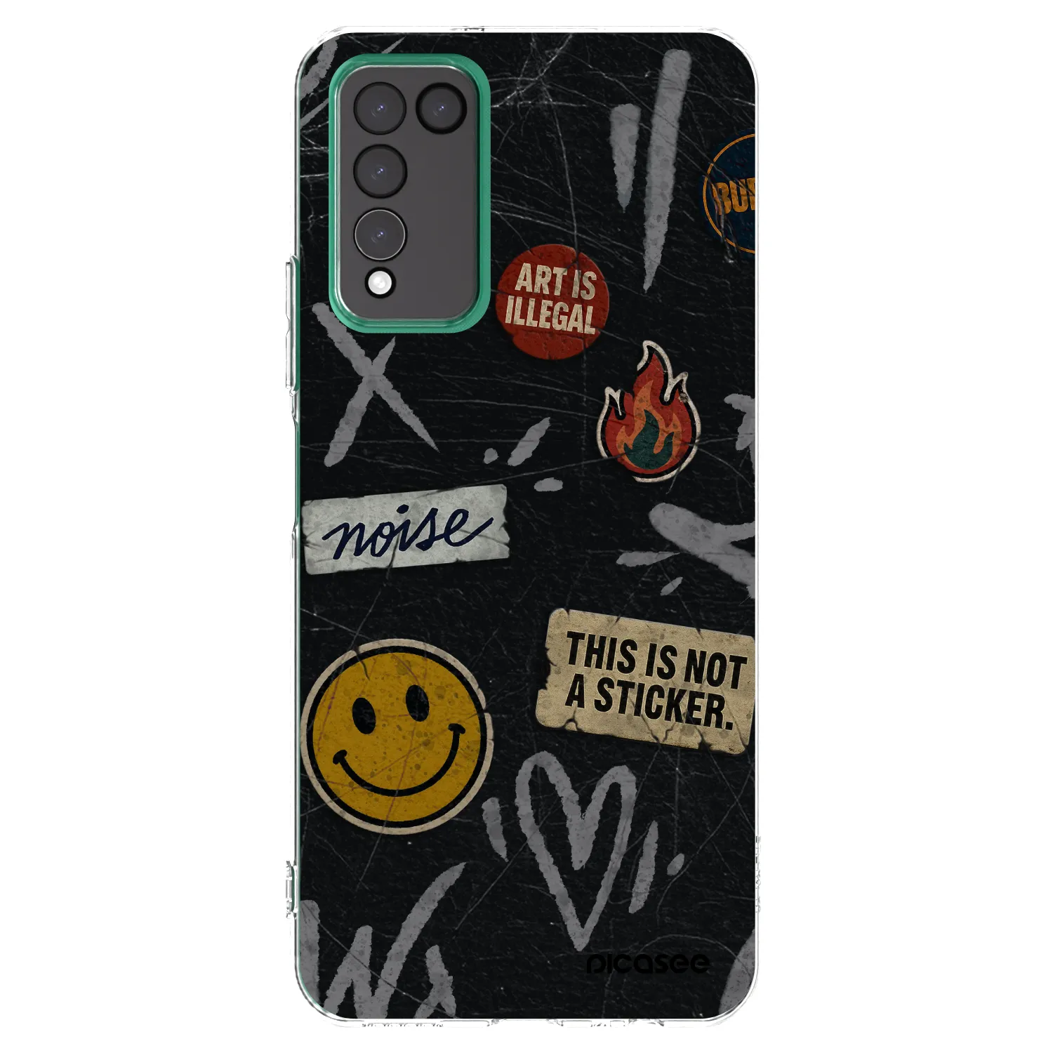 Picasee Honor 10X Lite Hülle - Transparentes Silikon - STICKERS x TAGS