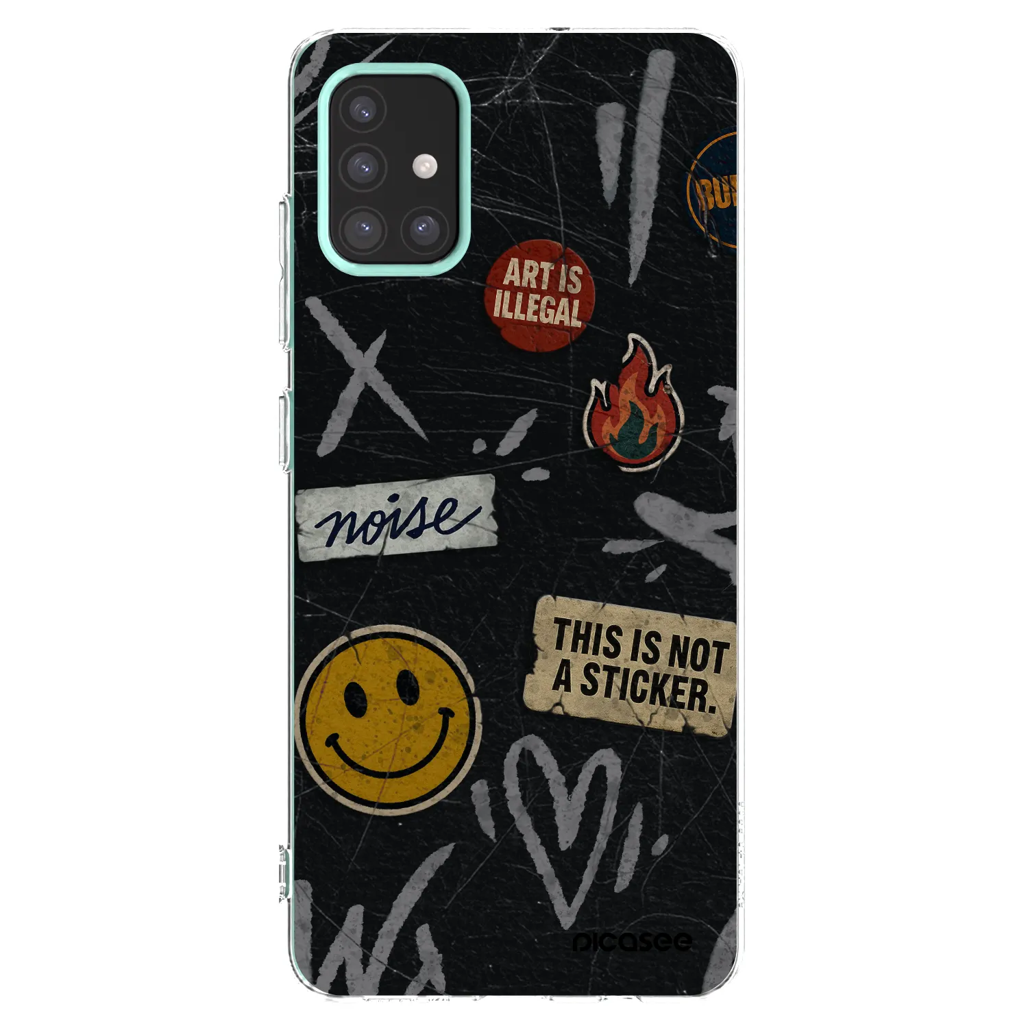 Picasee Samsung Galaxy M31s Hülle - Transparentes Silikon - STICKERS x TAGS