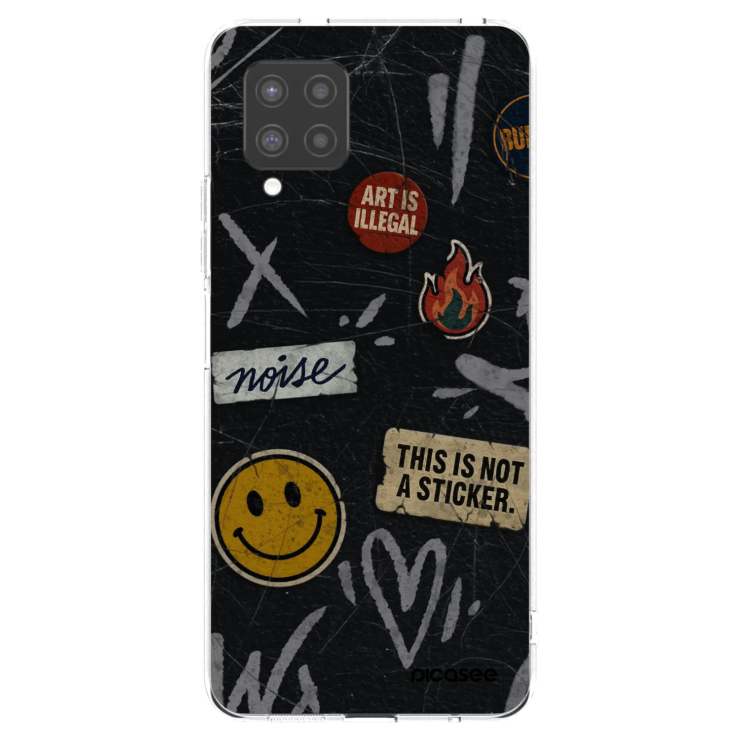 Picasee Samsung Galaxy A42 A426B Hülle - Transparentes Silikon - STICKERS x TAGS