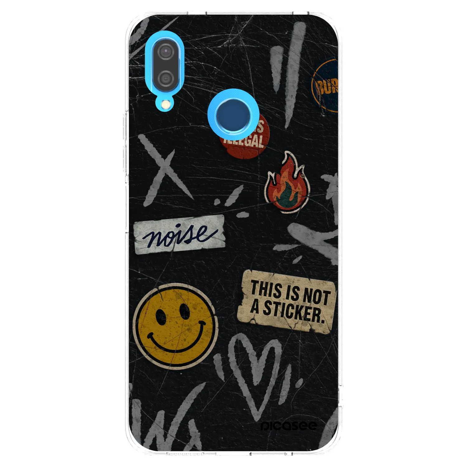 Picasee Huawei P20 Lite Hülle - Transparentes Silikon - STICKERS x TAGS