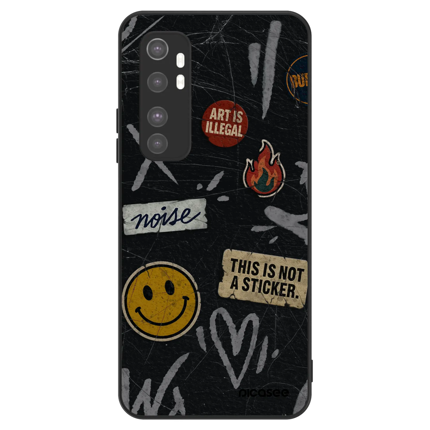 Picasee ULTIMATE CASE für Xiaomi Mi Note 10 Lite - STICKERS x TAGS