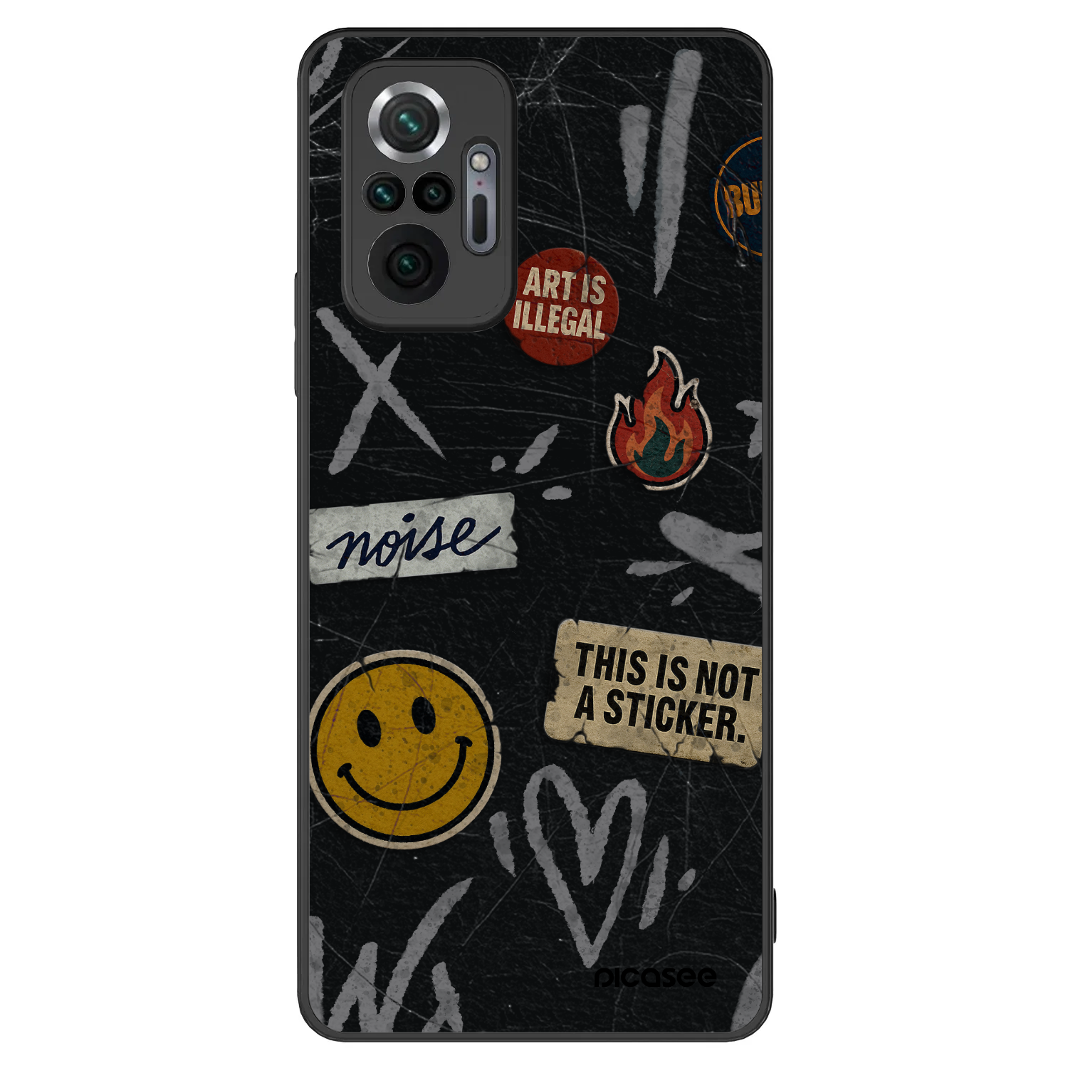 Picasee ULTIMATE CASE für Xiaomi Redmi Note 10 Pro - STICKERS x TAGS