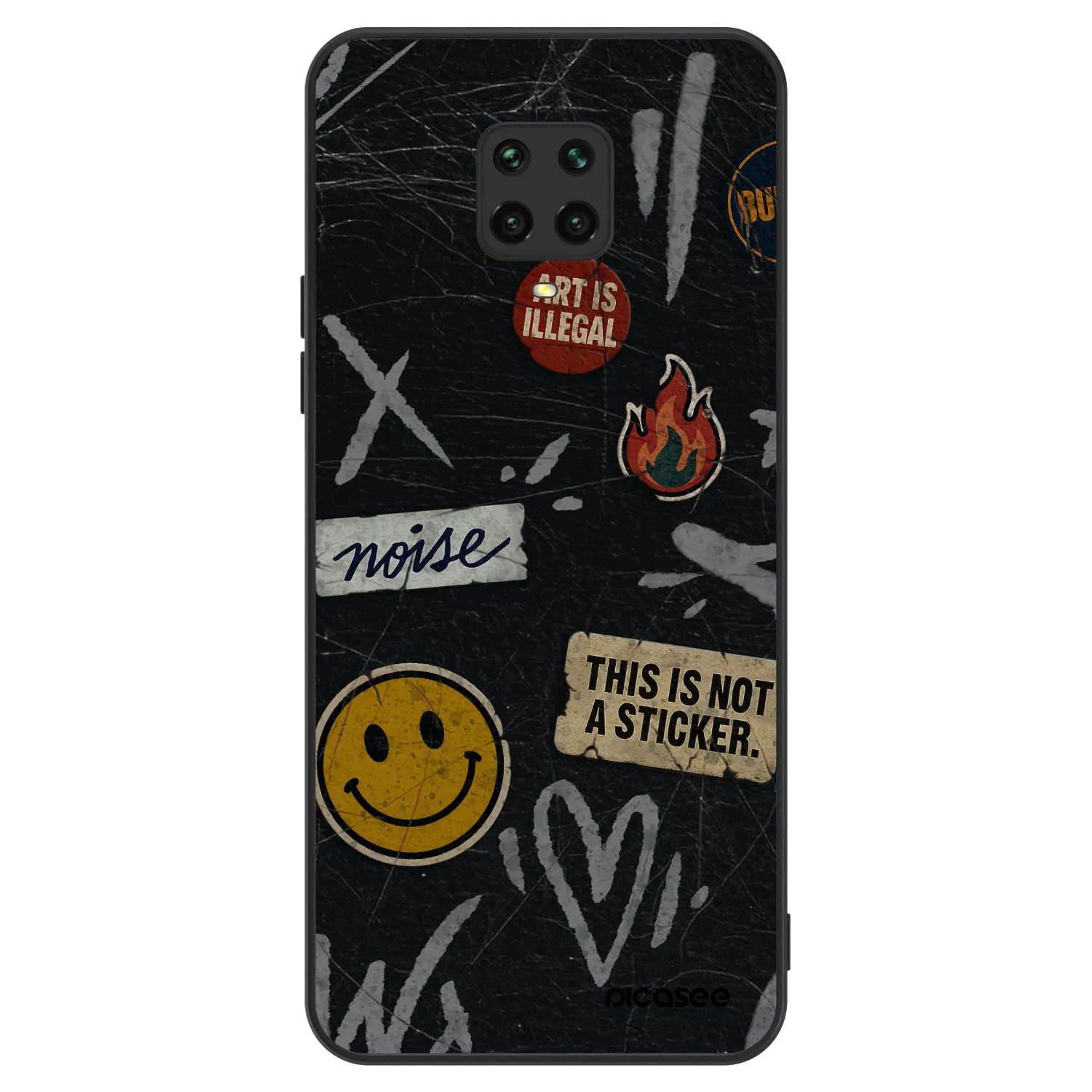 Picasee ULTIMATE CASE für Xiaomi Redmi Note 9S - STICKERS x TAGS