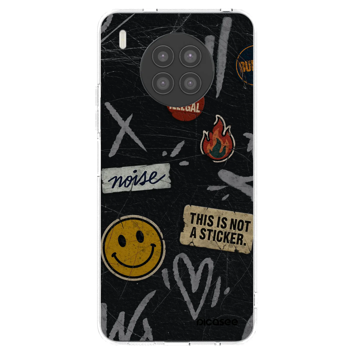 Picasee Huawei Nova 8i Hülle - Transparentes Silikon - STICKERS x TAGS