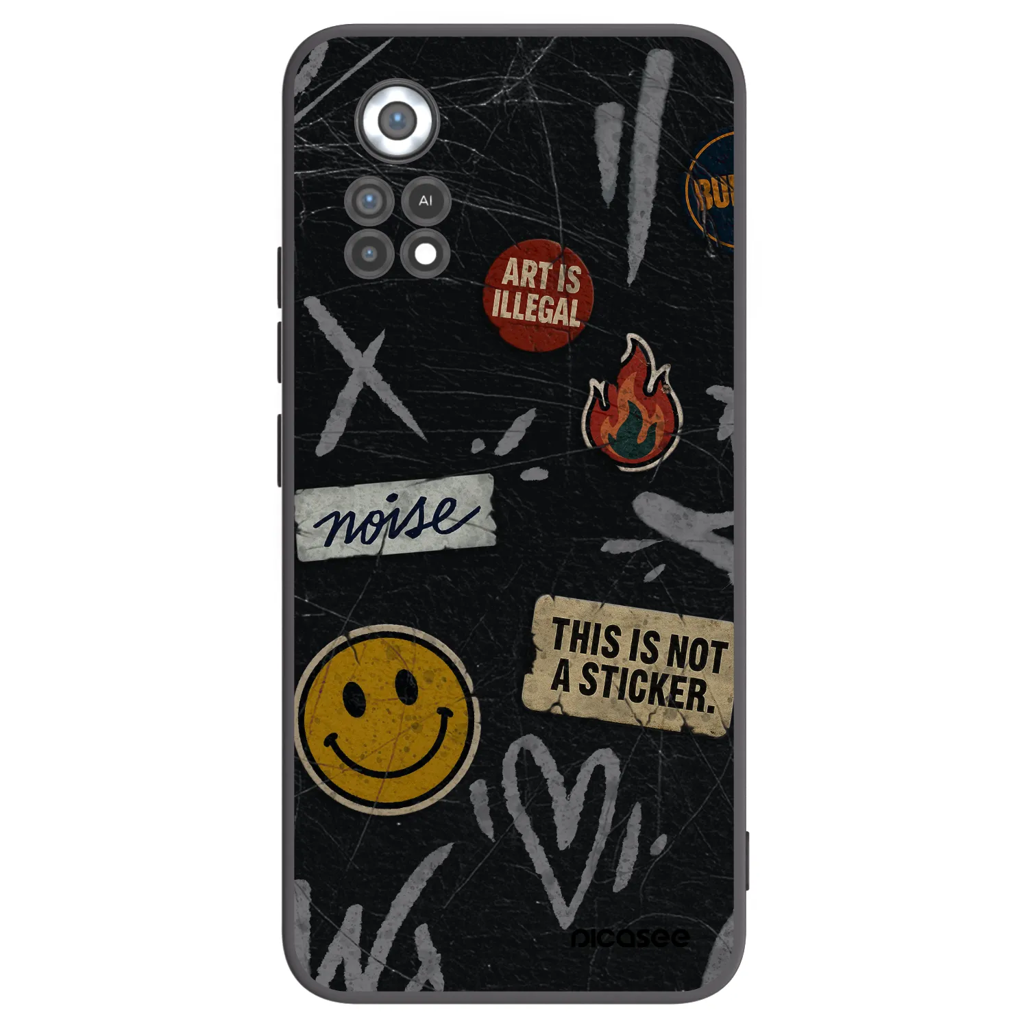 Picasee Xiaomi Poco X4 Pro 5G Hülle - Schwarzes Silikon - STICKERS x TAGS