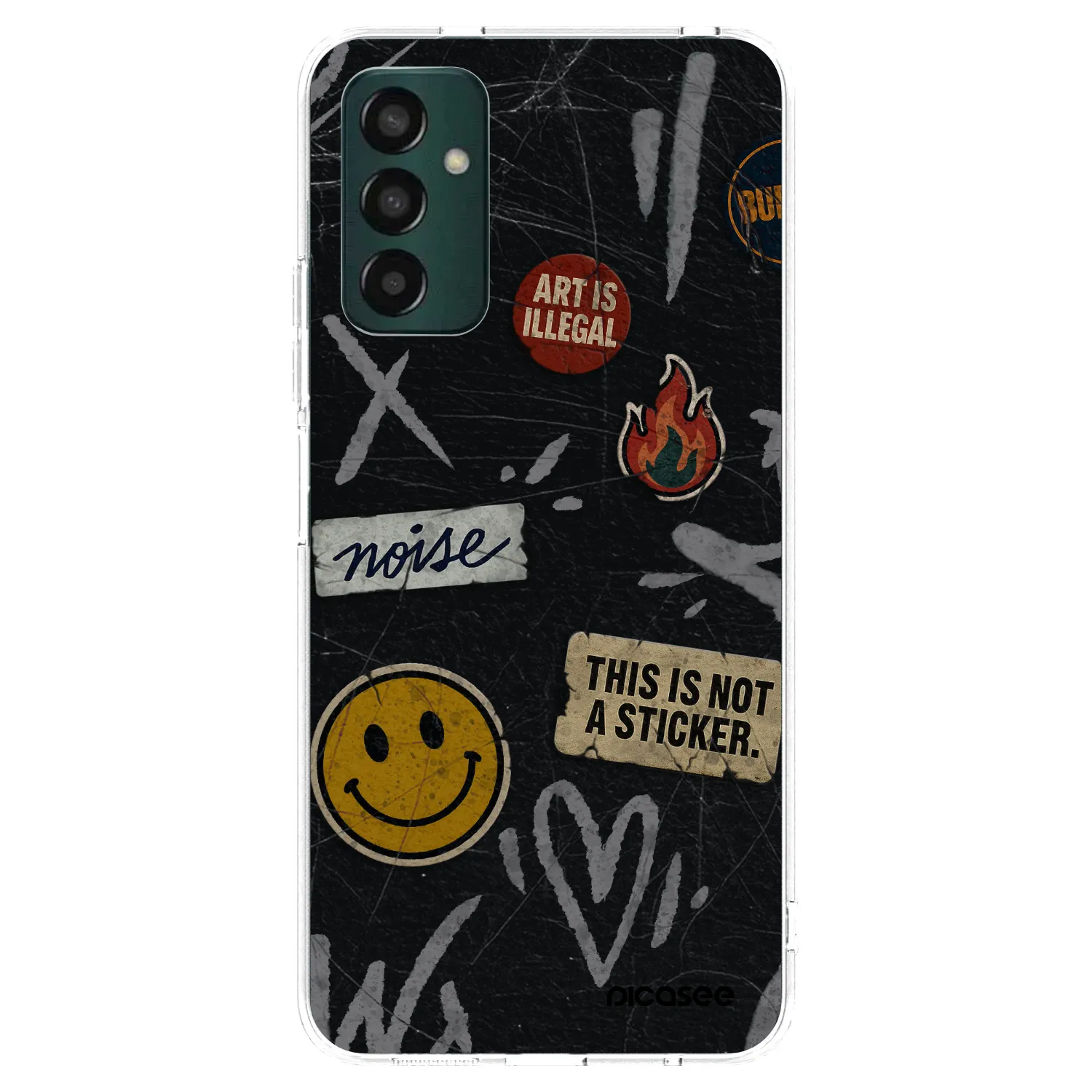 Picasee Samsung Galaxy M23 5G Hülle - Transparentes Silikon - STICKERS x TAGS