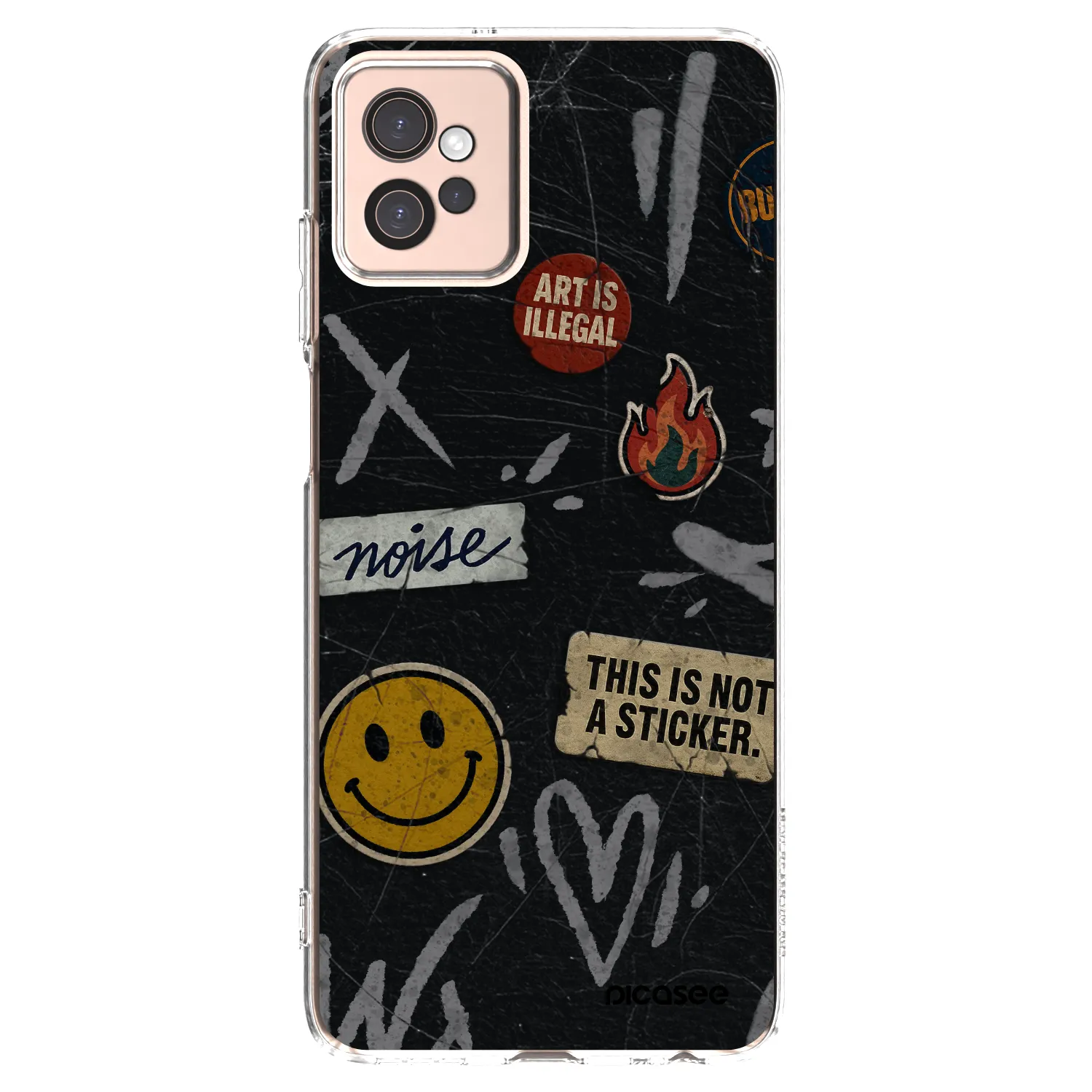 Picasee Motorola Moto G32 Hülle - Transparentes Silikon - STICKERS x TAGS