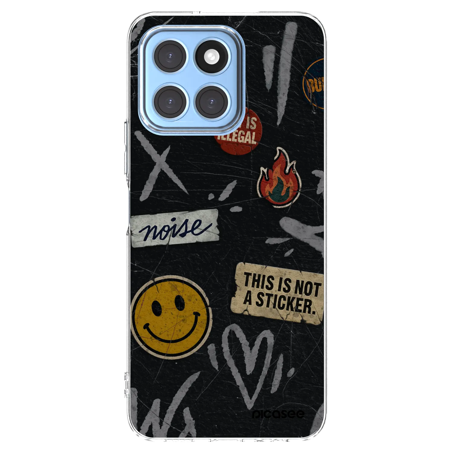 Picasee Honor X6 Hülle - Transparentes Silikon - STICKERS x TAGS