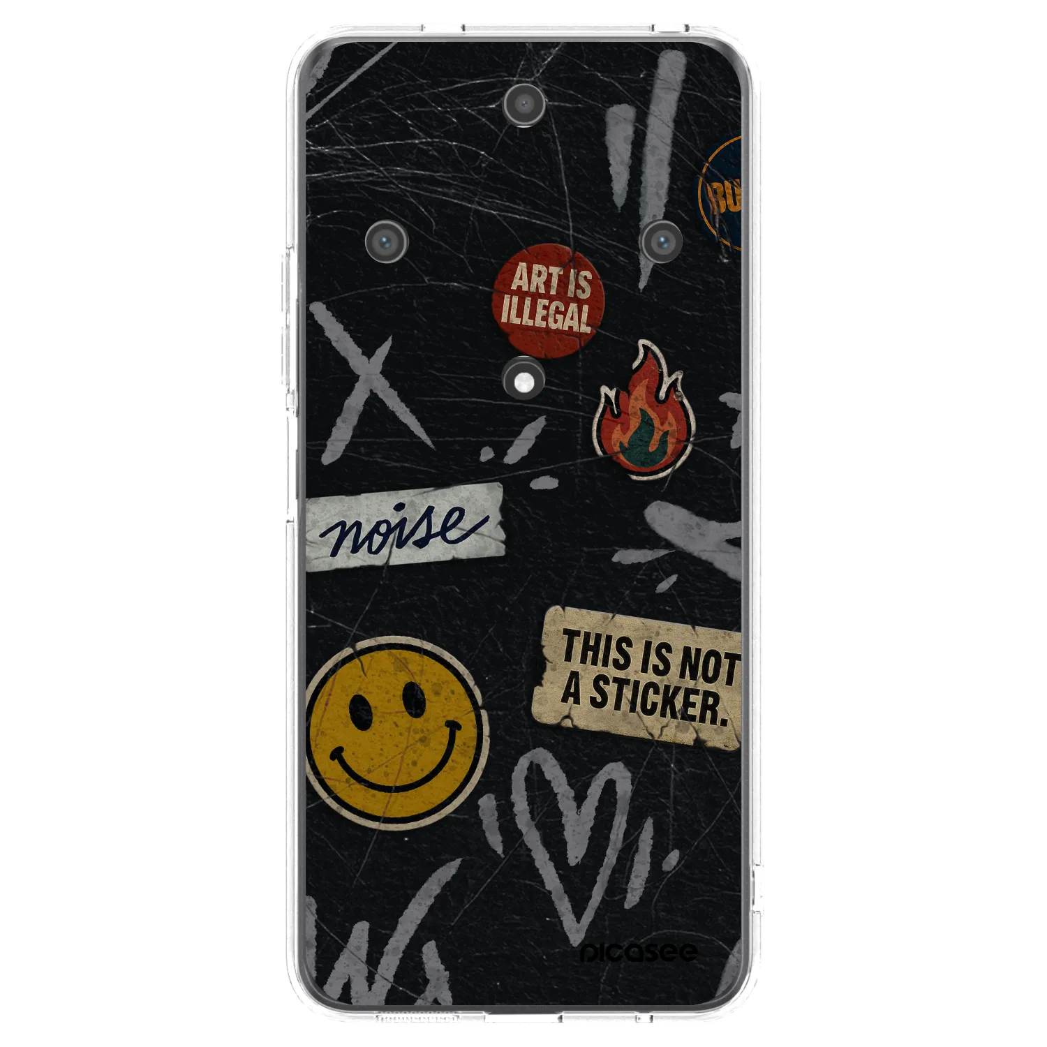 Picasee Honor Magic5 Lite 5G Hülle - Transparentes Silikon - STICKERS x TAGS