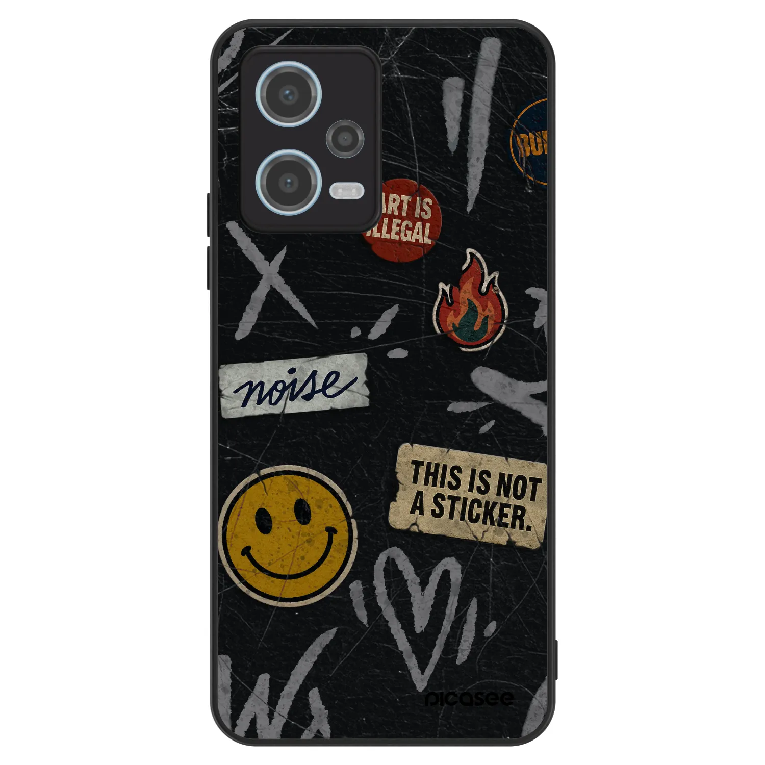 Picasee ULTIMATE CASE für Xiaomi Redmi Note 12 5G - STICKERS x TAGS