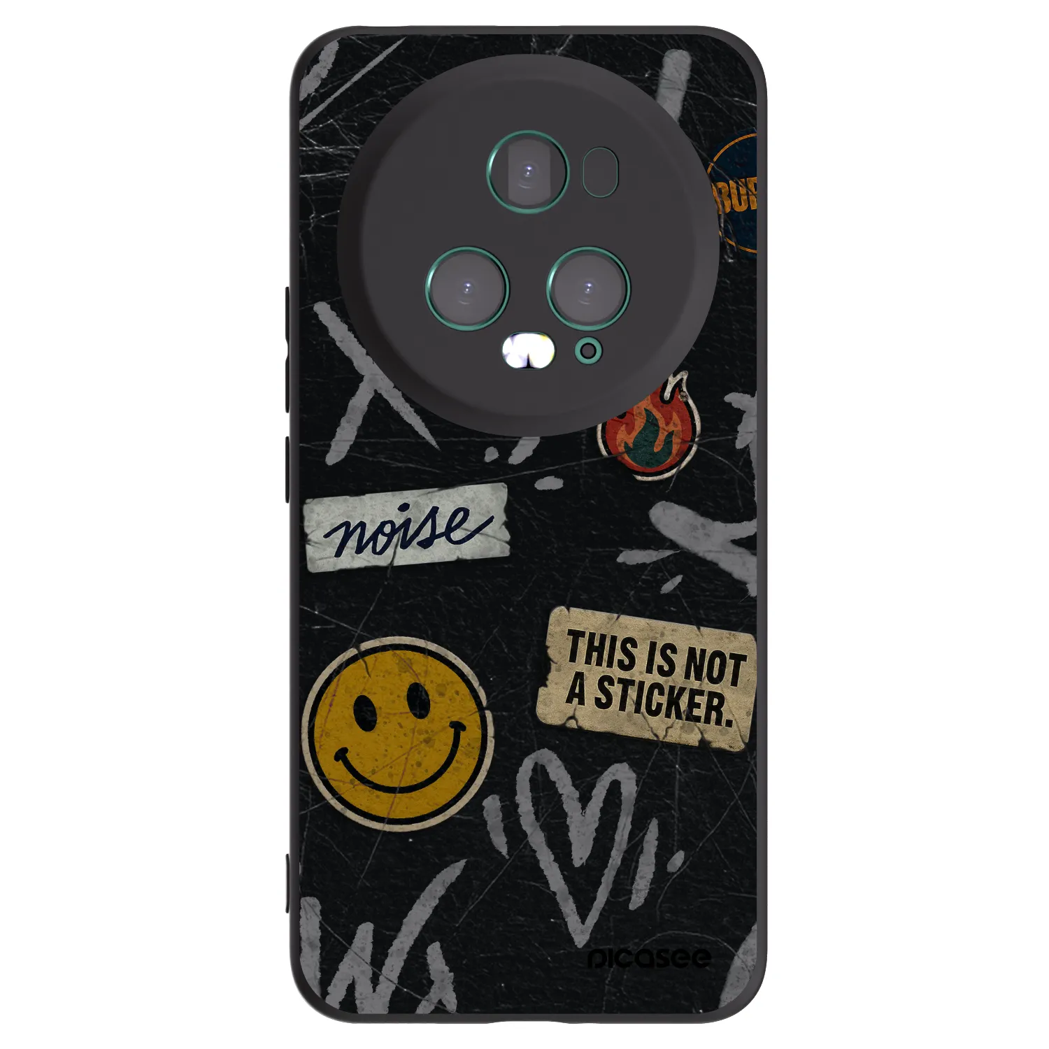 Picasee Honor Magic5 Pro Hülle - Schwarzes Silikon - STICKERS x TAGS