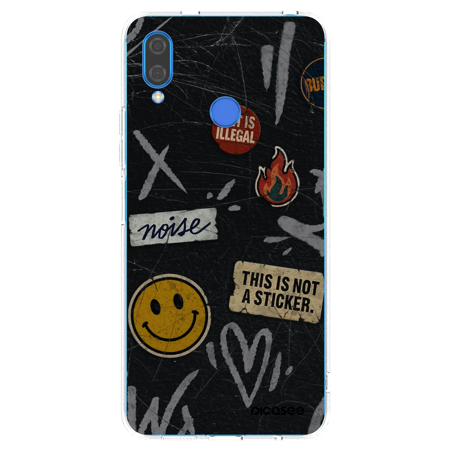 Picasee Huawei Nova 3 Hülle - Transparentes Silikon - STICKERS x TAGS