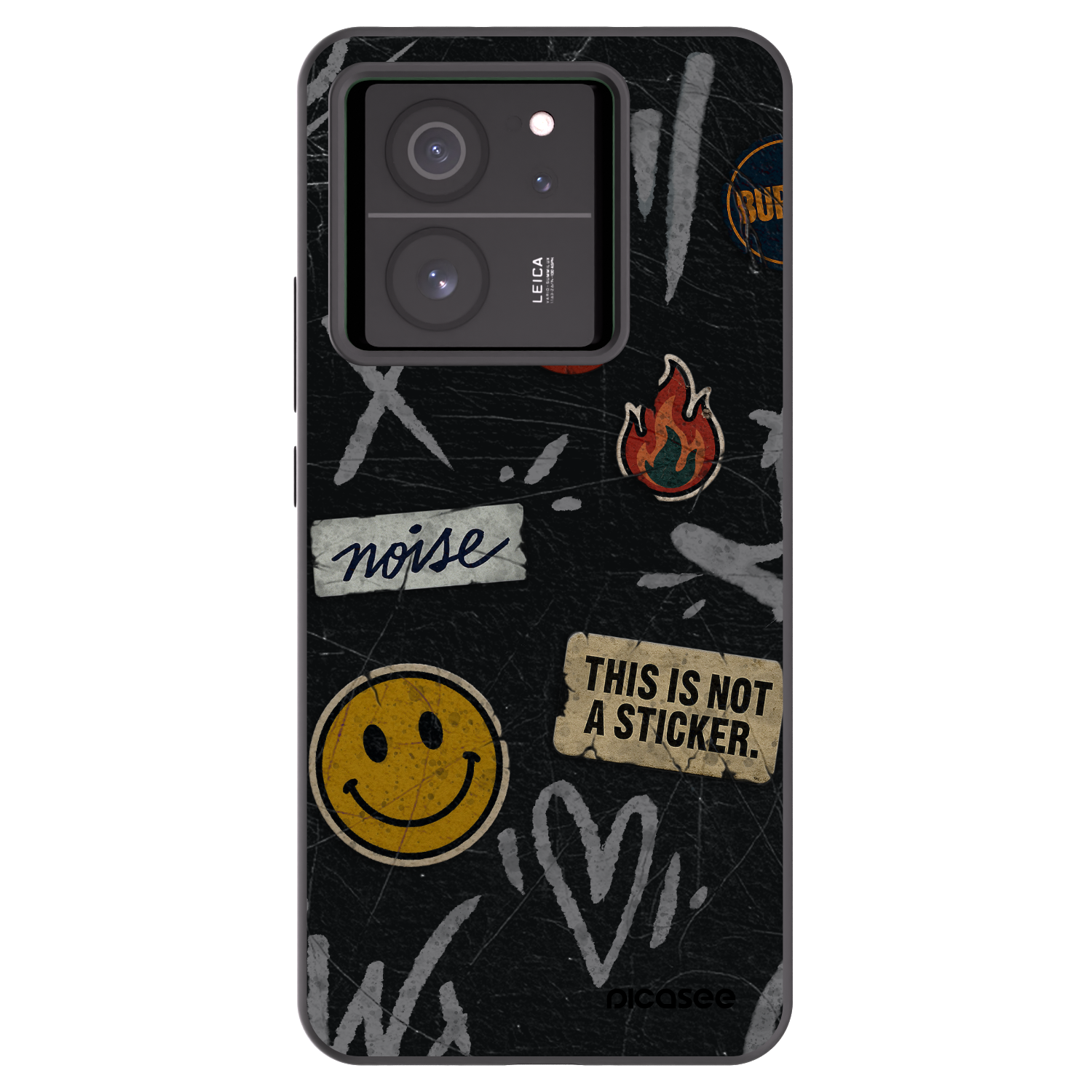 Picasee Xiaomi 13T Hülle - Schwarzes Silikon - STICKERS x TAGS