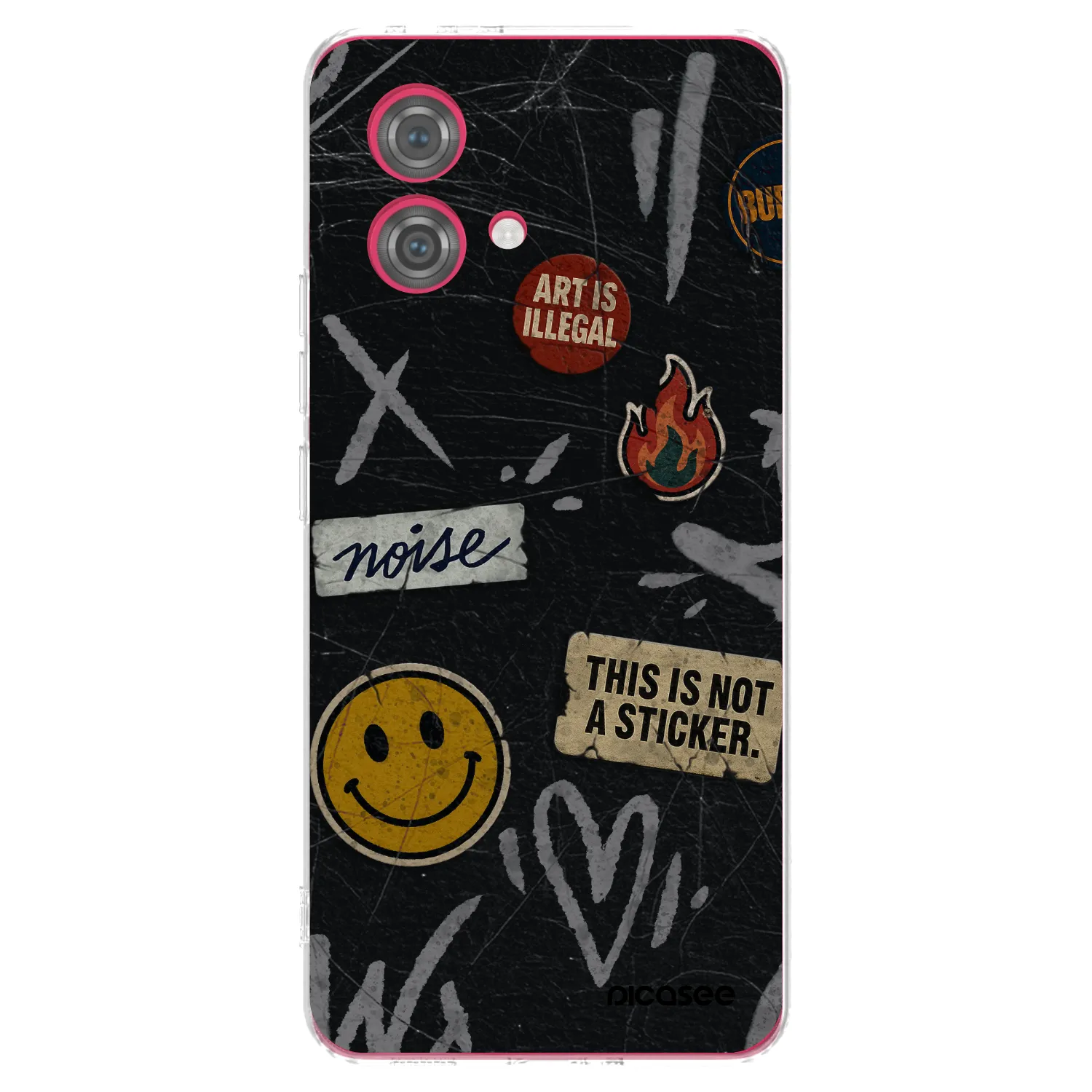 Picasee Motorola Moto G84 5G Hülle - Transparentes Silikon - STICKERS x TAGS