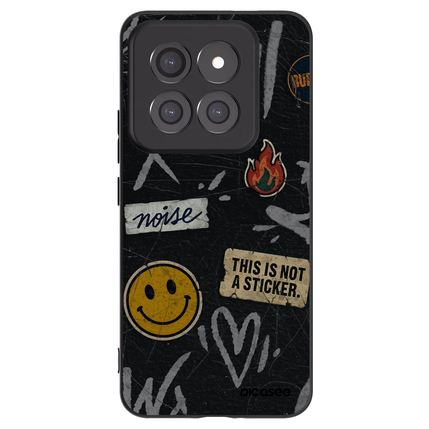 Picasee Xiaomi 14 Pro Hülle - Schwarzes Silikon - STICKERS x TAGS