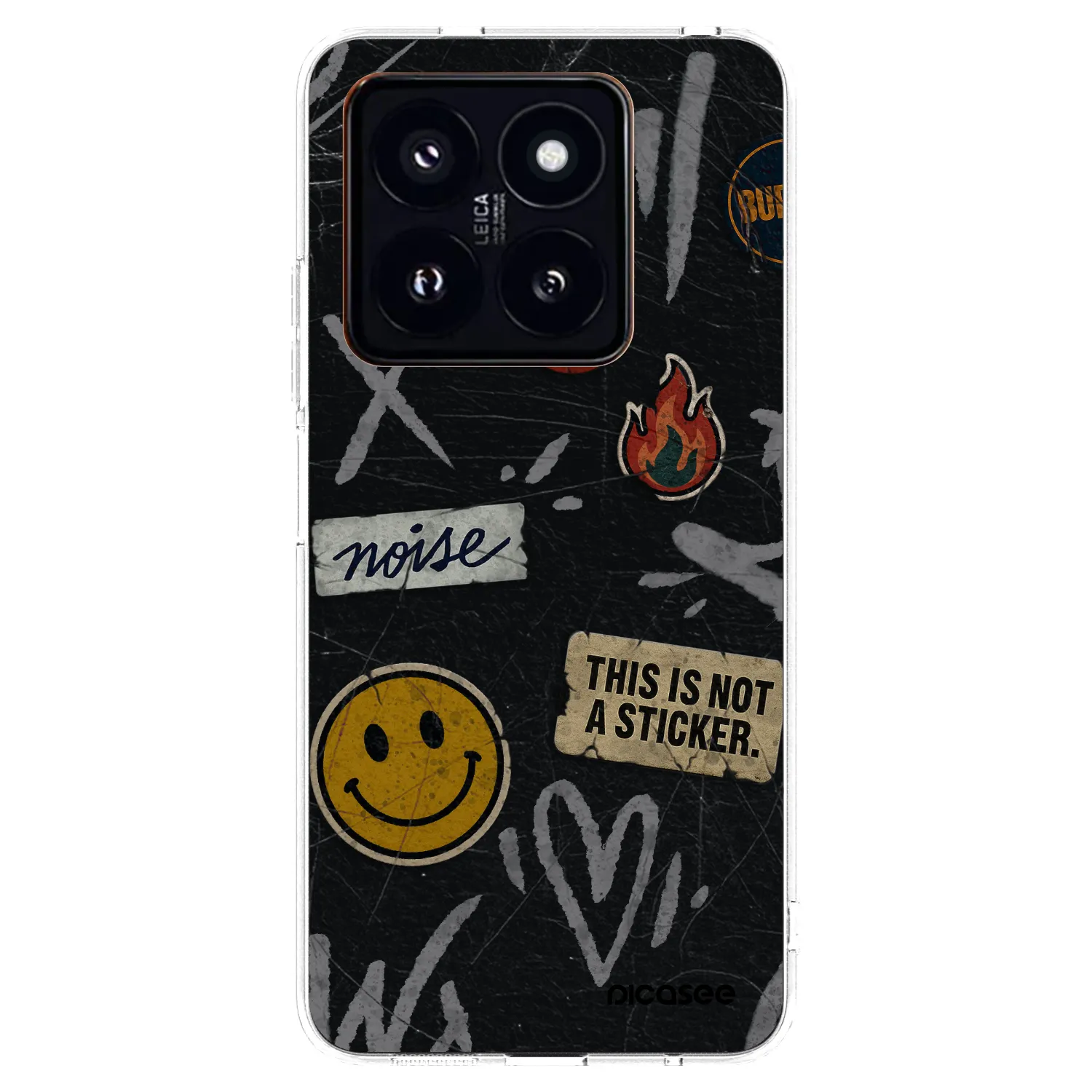 Picasee Xiaomi 14 Pro Hülle - Transparentes Silikon - STICKERS x TAGS