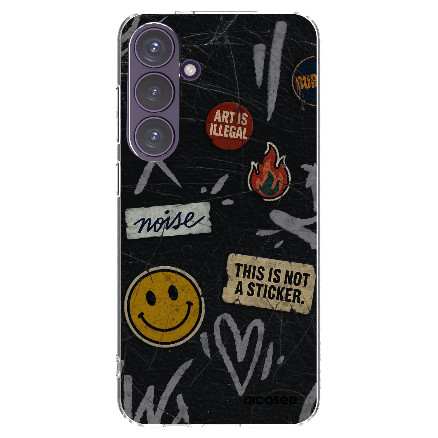 Picasee Samsung Galaxy S24+ S926B 5G Hülle - Transparentes Silikon - STICKERS x TAGS