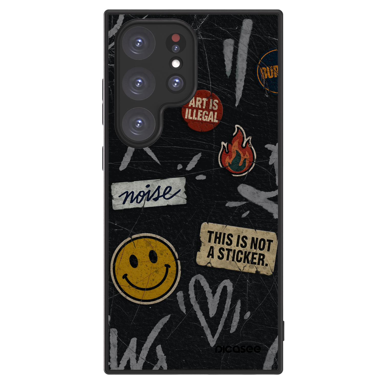 Picasee ULTIMATE CASE PowerShare für Samsung Galaxy S24 Ultra S928B 5G - STICKERS x TAGS