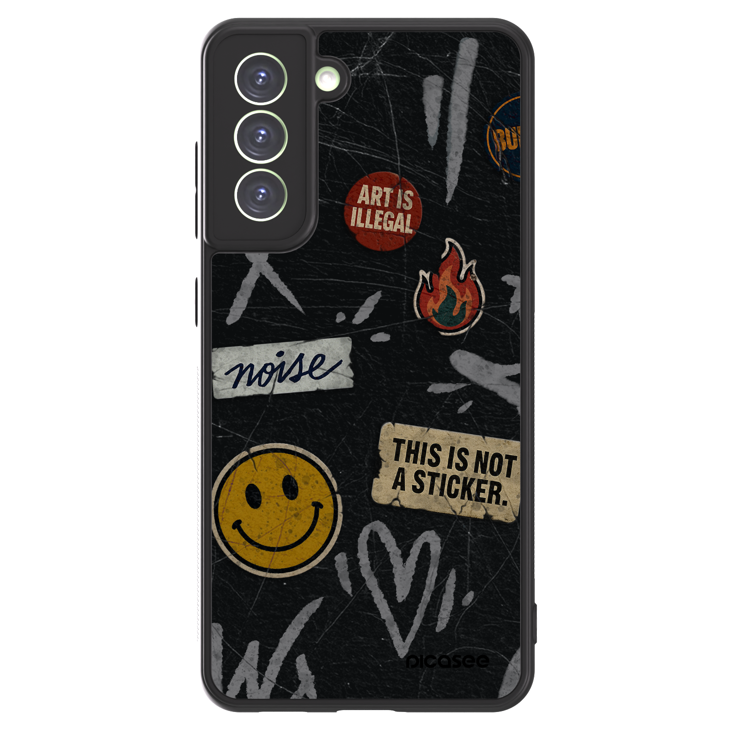 Picasee ULTIMATE CASE PowerShare für Samsung Galaxy S21 FE 5G - STICKERS x TAGS