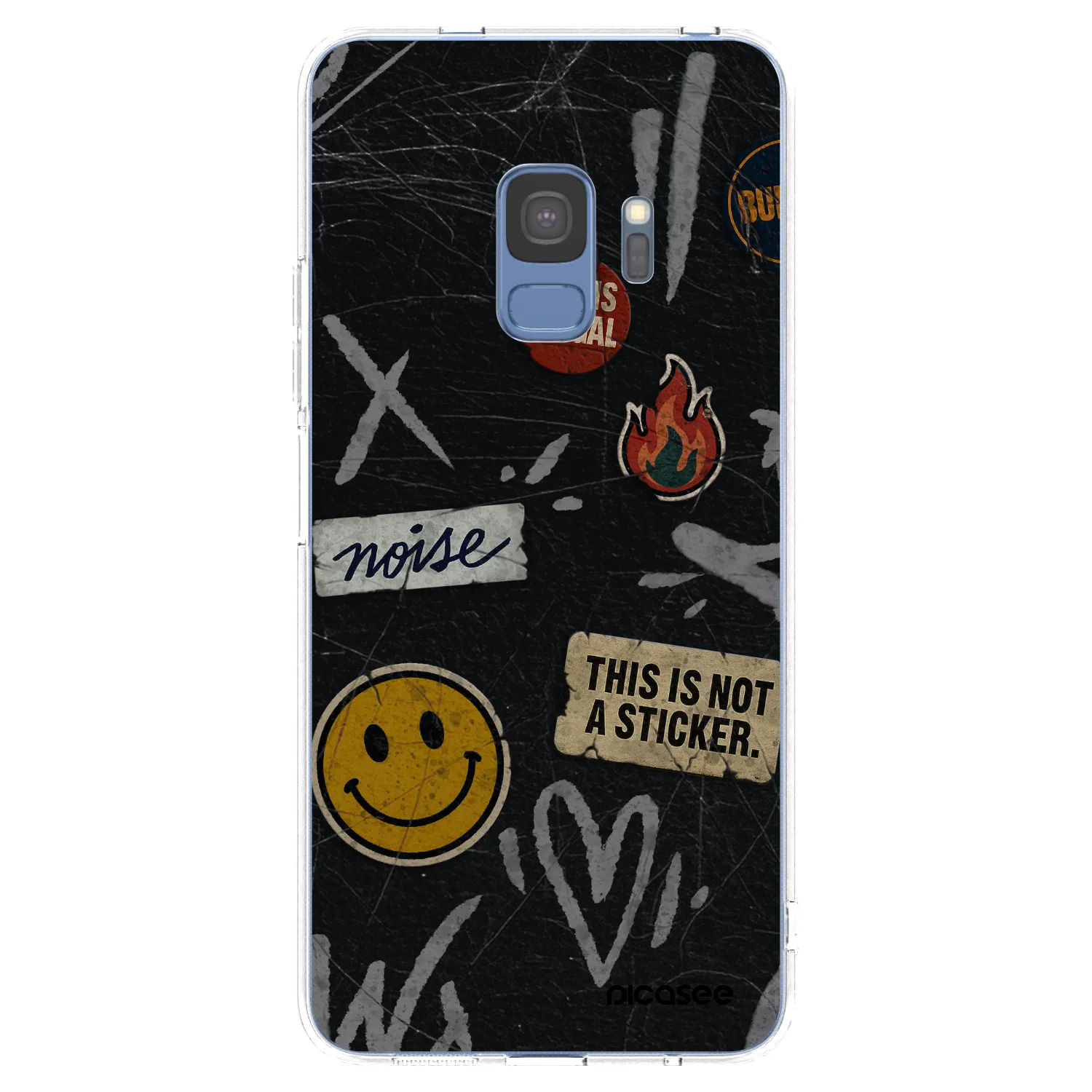 Picasee Samsung Galaxy S9 G960F Hülle - Transparentes Silikon - STICKERS x TAGS