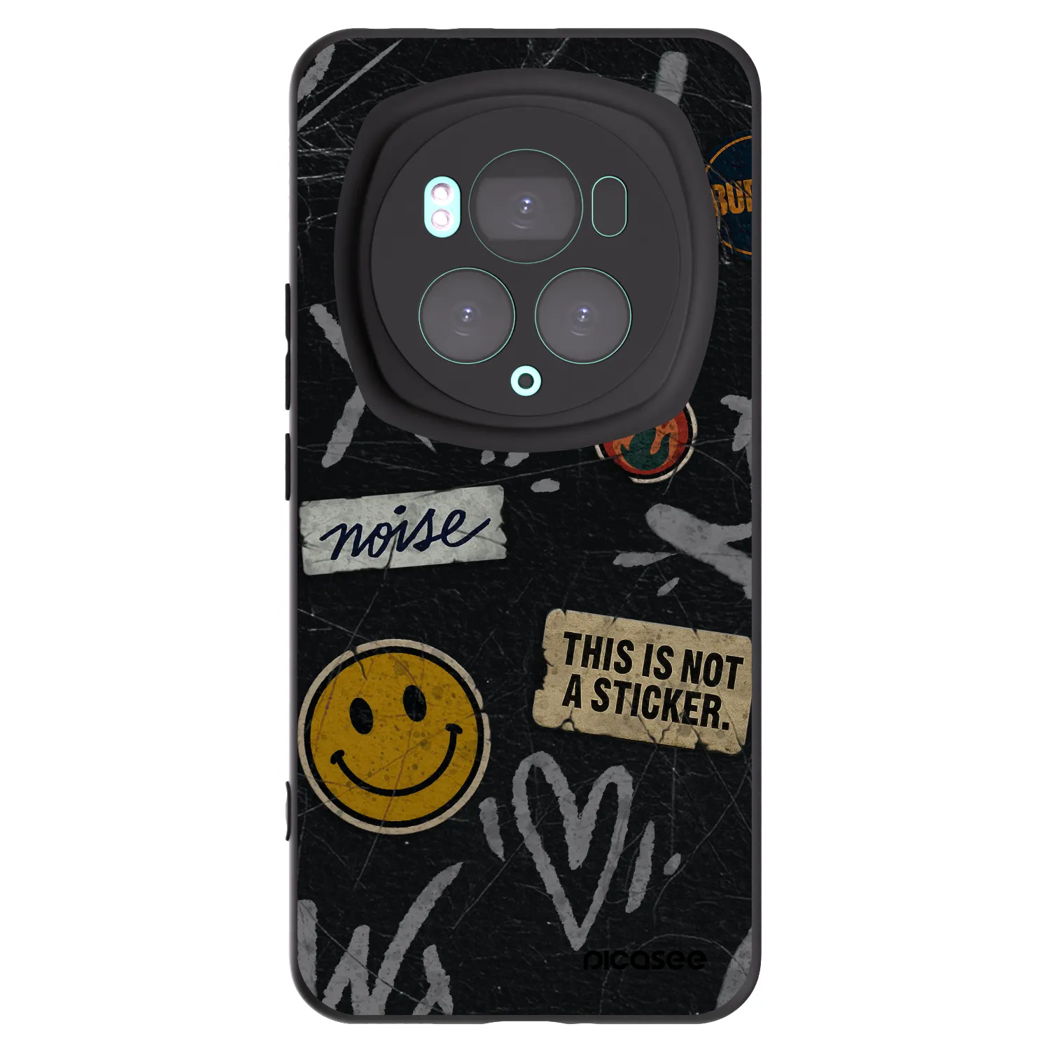 Picasee Honor Magic6 Pro Hülle - Schwarzes Silikon - STICKERS x TAGS