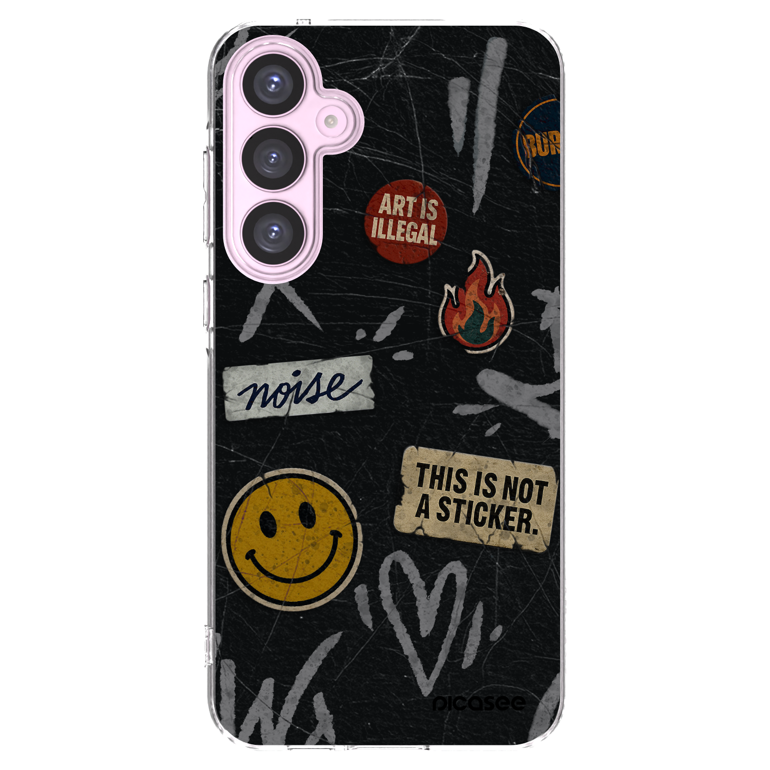 Picasee Samsung Galaxy A55 5G A556B Hülle - Transparentes Silikon - STICKERS x TAGS