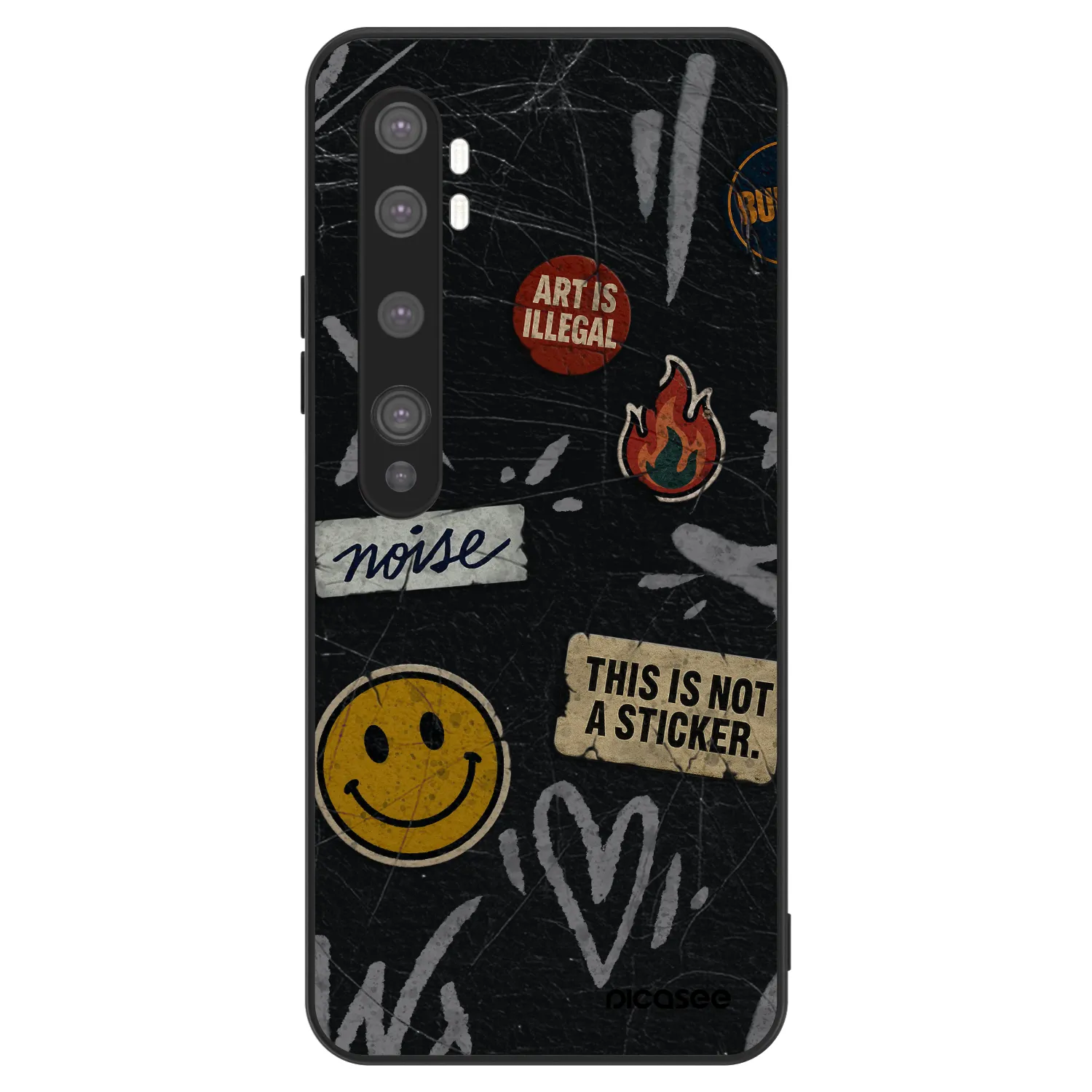 Picasee ULTIMATE CASE für Xiaomi Mi Note 10 (Pro) - STICKERS x TAGS