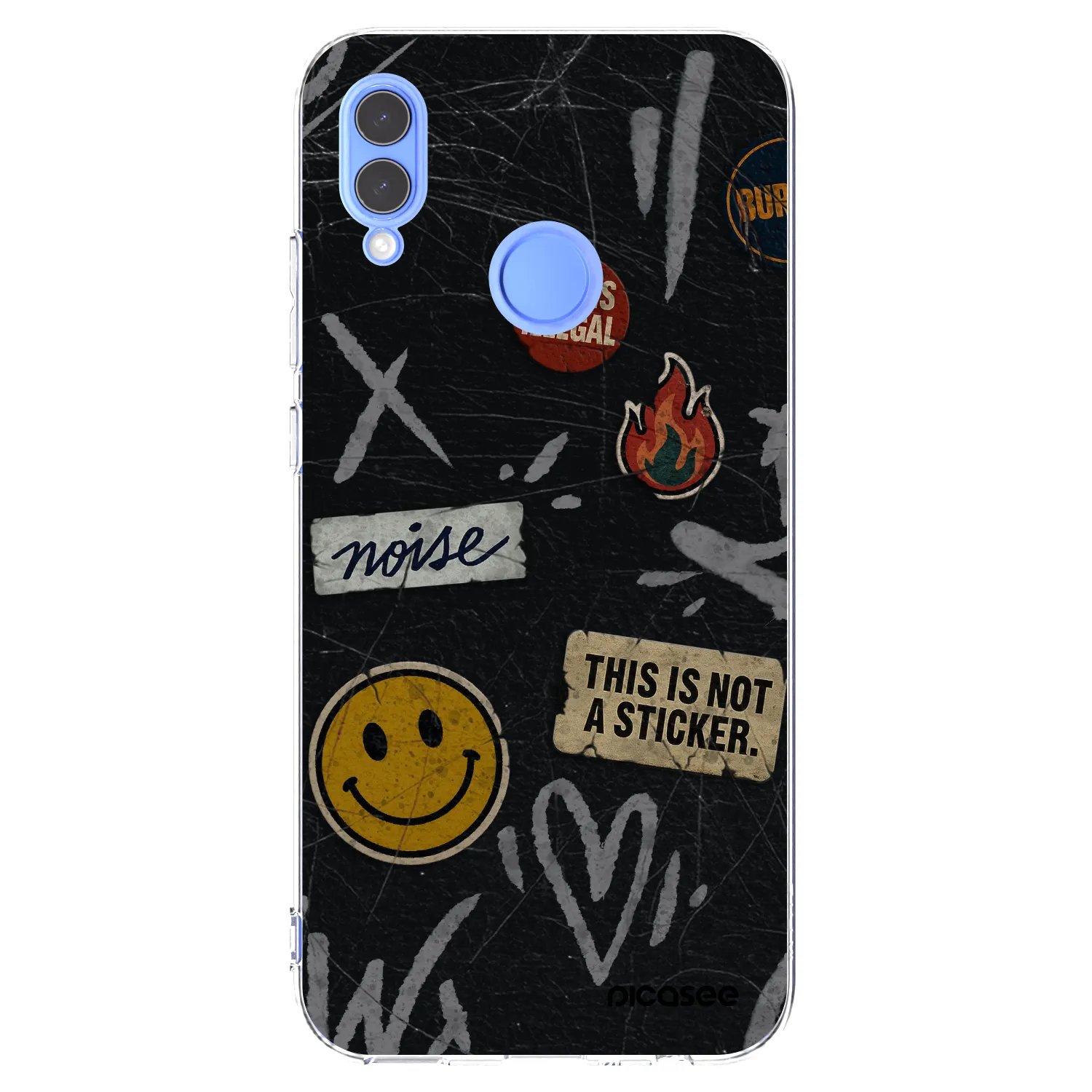 Picasee Huawei P Smart 2019 Hülle - Transparentes Silikon - STICKERS x TAGS