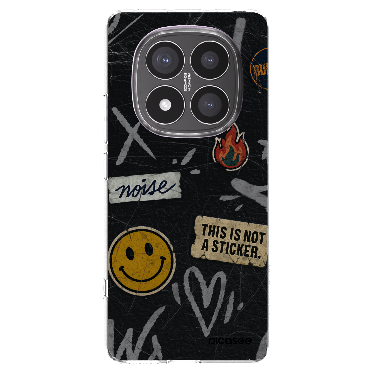 Picasee Xiaomi Redmi Note 14 Pro+ 5G Hülle - Transparentes Silikon - STICKERS x TAGS