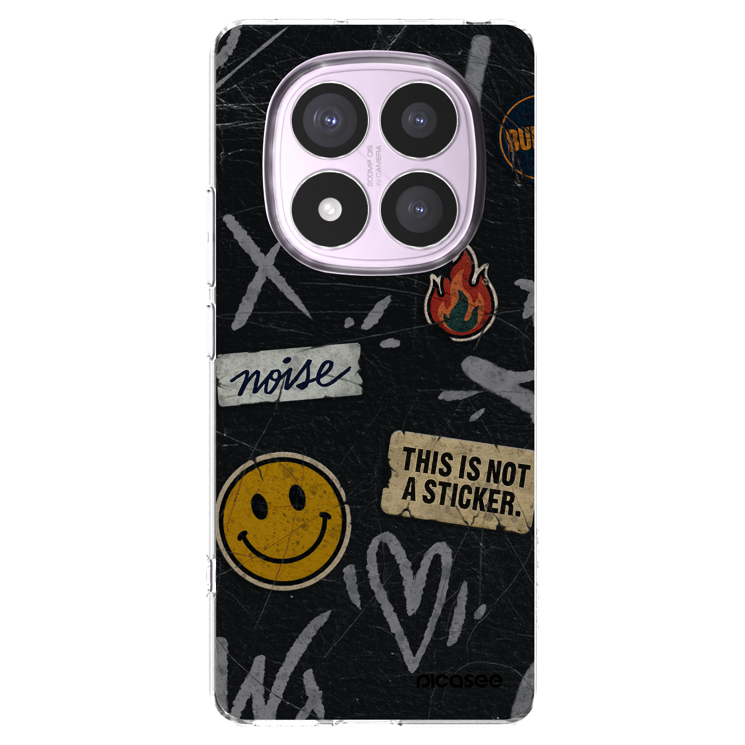 Picasee Xiaomi Redmi Note 14 Pro 5G Hülle - Transparentes Silikon - STICKERS x TAGS