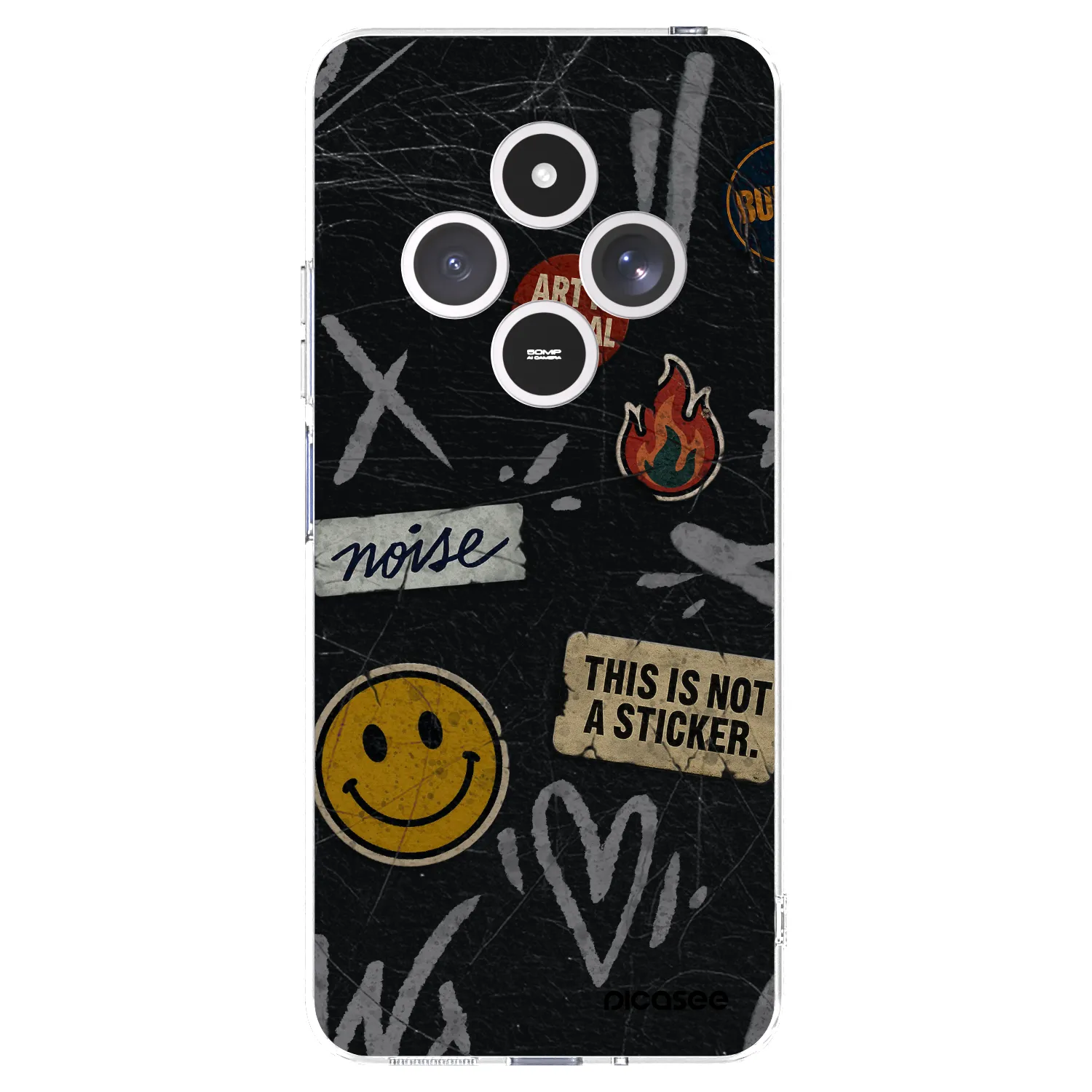 Picasee Xiaomi Redmi 14C Hülle - Transparentes Silikon - STICKERS x TAGS