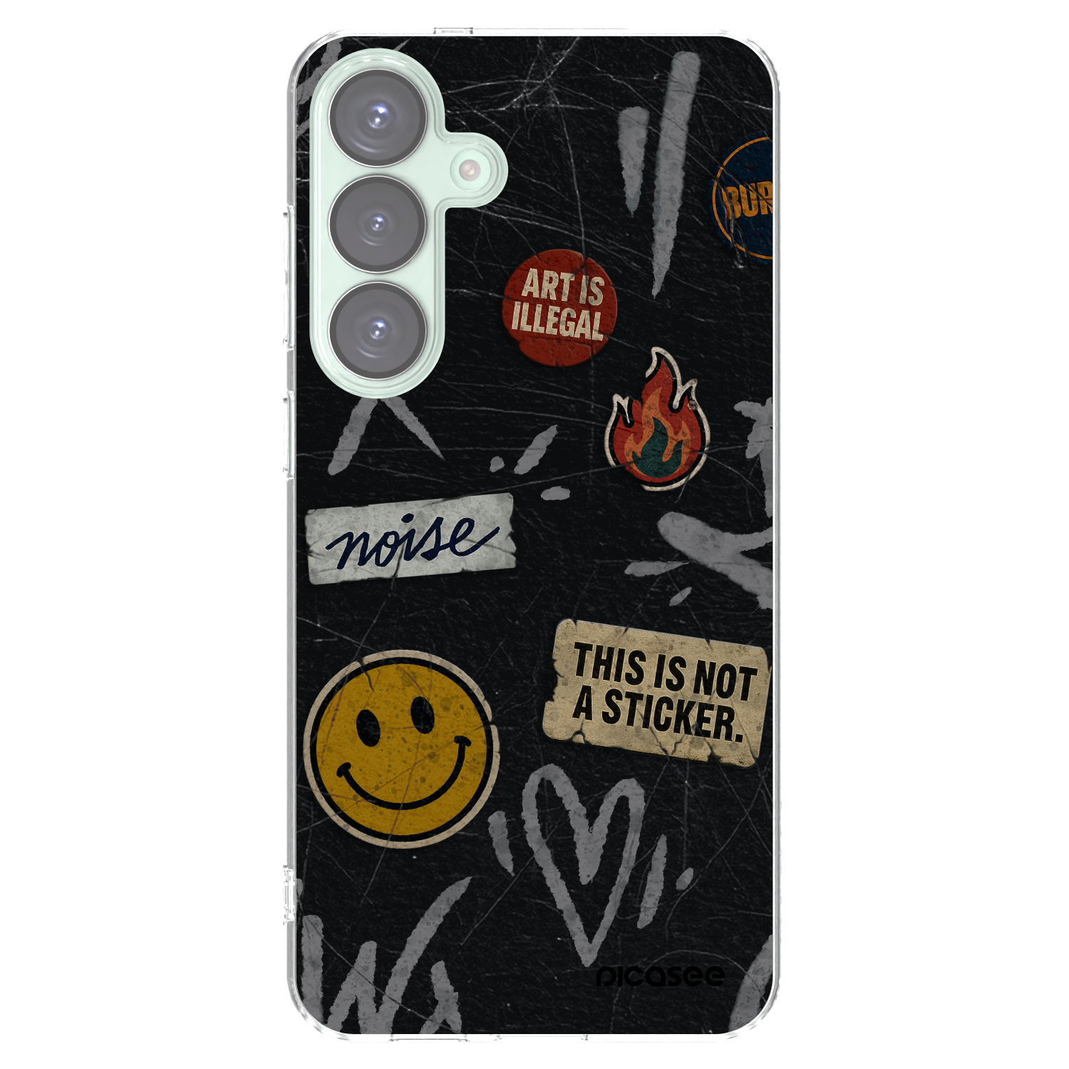 Picasee Samsung Galaxy S25+ 5G Hülle - Transparentes Silikon - STICKERS x TAGS