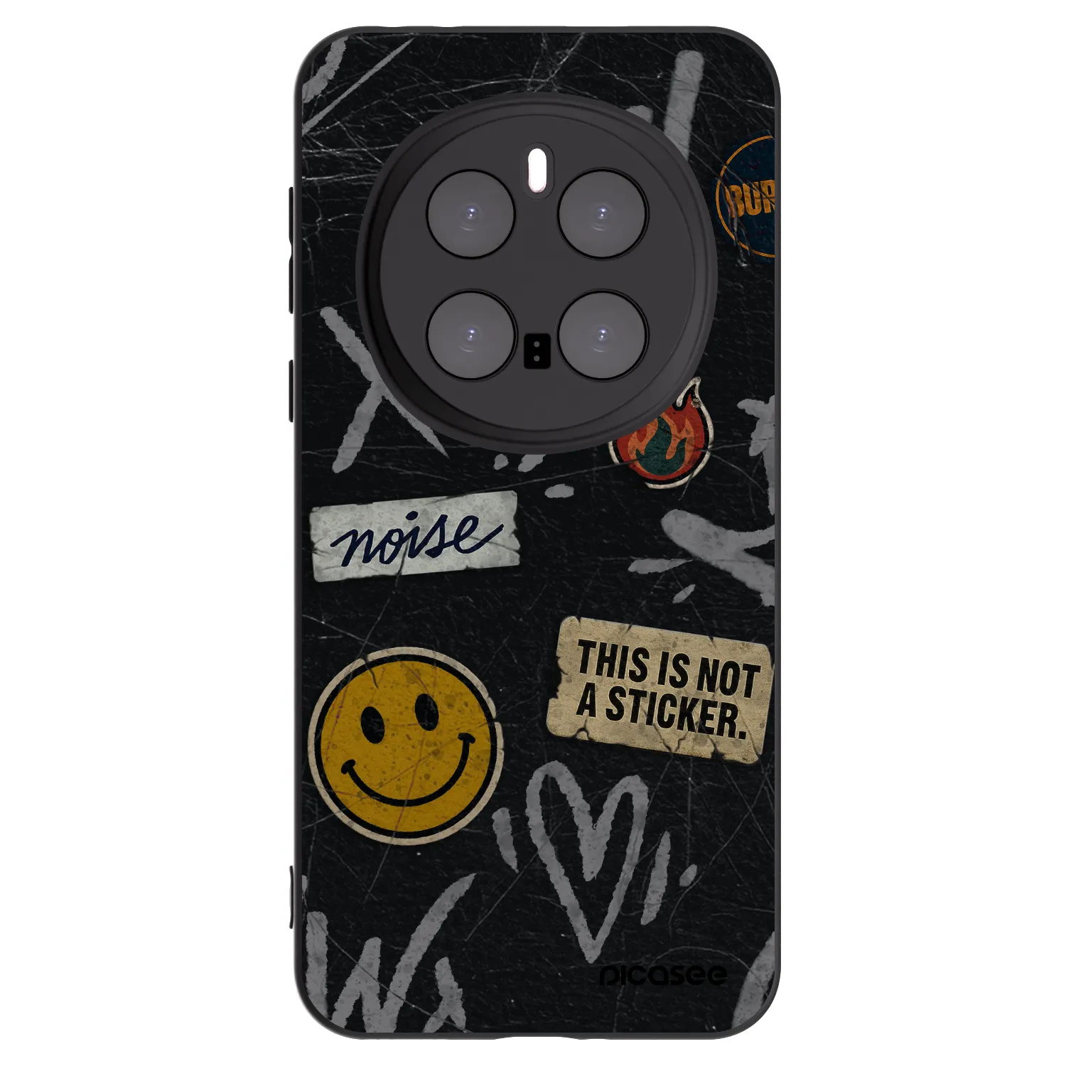 Picasee Honor Magic7 Pro 5G Hülle - Schwarzes Silikon - STICKERS x TAGS