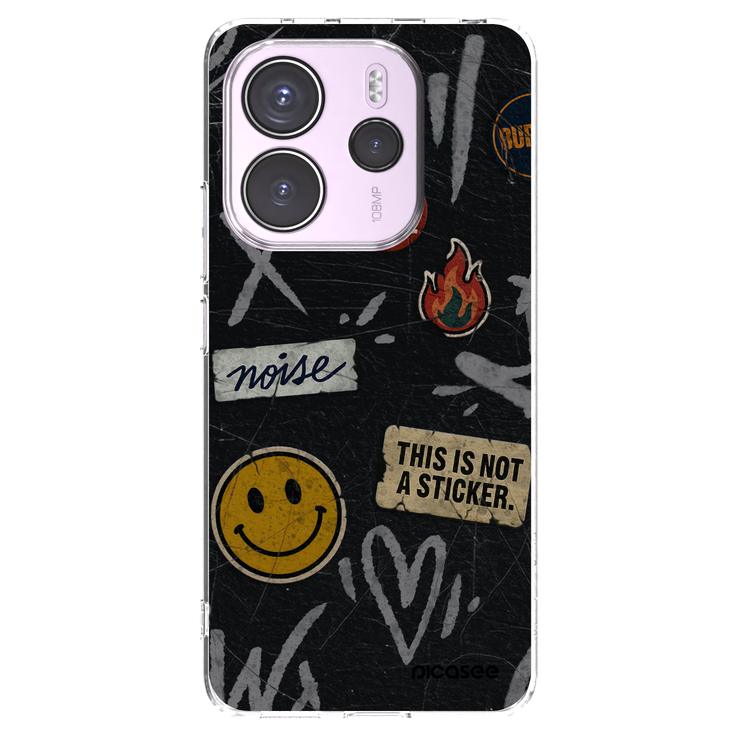 Picasee Xiaomi Redmi Note 14 4G Hülle - Transparentes Silikon - STICKERS x TAGS