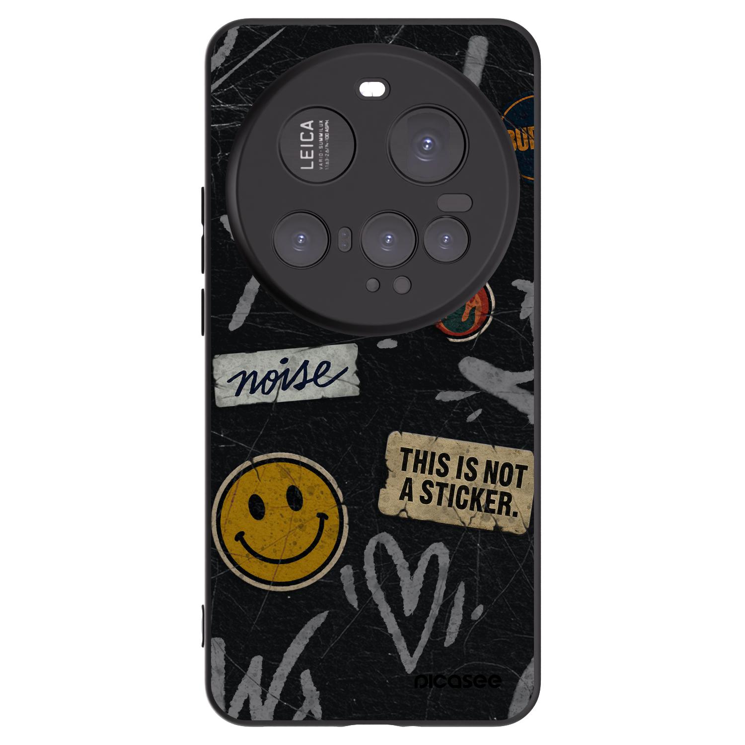 Picasee Xiaomi 15 Ultra Hülle - Schwarzes Silikon - STICKERS x TAGS
