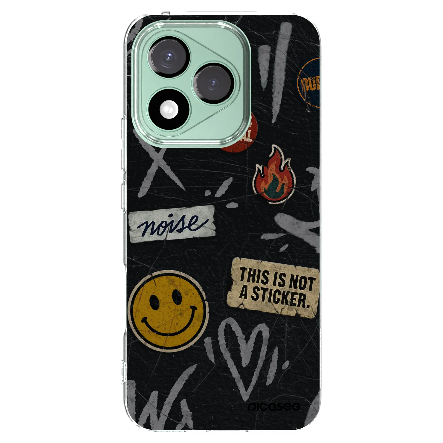 Picasee Honor 400 Lite 5G Hülle - Transparentes Silikon - STICKERS x TAGS